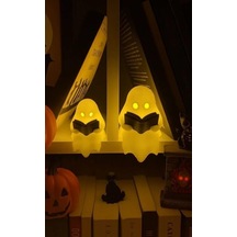Housetrend Kitap Okuyan Hayalet Figürü 2'li Kullanım Masaüstü Dekoru Hediye Biblo Figür Halloween Dekoratif Diğer