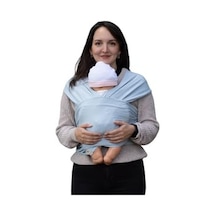 Sling -%100 Pamuk - Wrap - Bebek Taşıma Şalı Mavi, 450cm X50cm