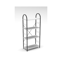 Metal Kitaplık Beyaz 150 Cm