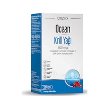 Orzax Ocean Krill Oil 30 Kapsül - Krill Yağı, Omega 3, Epa, Dha Ve Astaksantin İçeren Takviye Edici Gıda