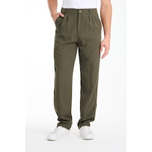 Gugus Erkek Baggy İthal Kumaş Pantolon Haki
