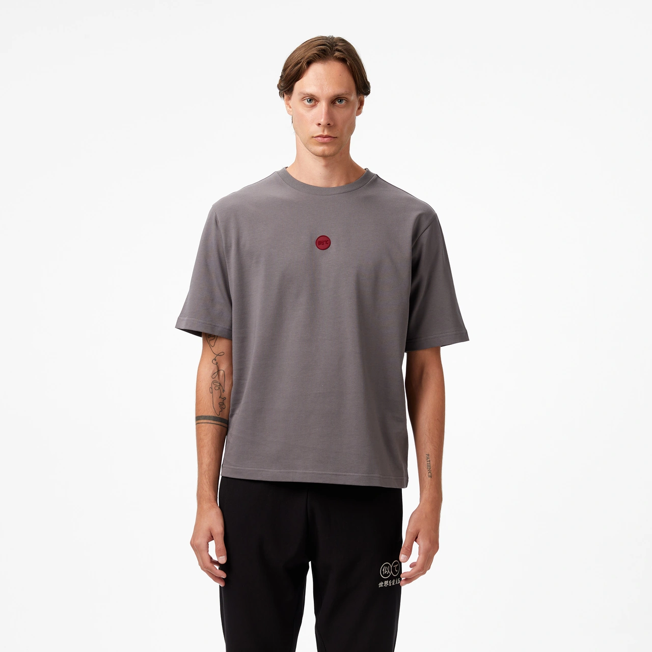 United4 Unıted4 Classic Erkek Gri T-shirt Fake Gri