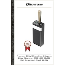 Premium Dijital Ekran Enerji Deposu Cihaz Aksesuarı Trm-1033 30.000 Mah Powerbank Siyah 22.5w Çok Renkli