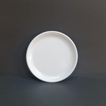 12 Adet Kırılmaz Melamin Düz Tatlı & Yemek Servis Tabağı 17 Cm - Beyaz Beyaz