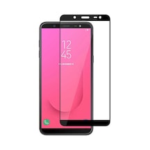 Galaxy J8 Zore Kenarları Kırılmaya Dayanıklı Cam Ekran Koruyucu