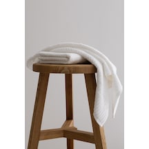 Ivory Beyaz Bordürlü Mikro Fiber %100 Pamuk 2li Banyo Havlusu Set Beyaz