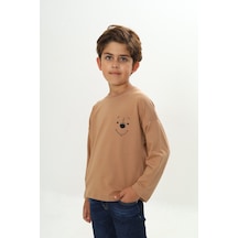 Toontoy Kids Toontoy Erkek Çocuk Baskılı Tişört Kahverengi