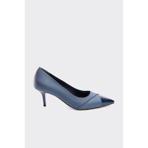 Derinet Kısa İnce Topuk Kadın Stiletto Lacivert Lacivert