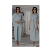 Effortt Lohusa Gecelik Ve Sabahlık Mavi