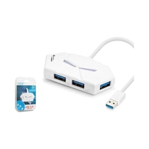 Hadron Hdx7051 Gaming Usb Hub 3.0 5gbps 4x Usb-a 3.0 7 Renk Led 4 Port Çoklayıcı 120cm Beyaz