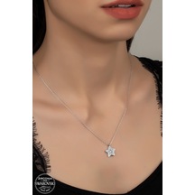 Union Swarovski Zirconia Kadın Star Gümüş Kolye (550095047)