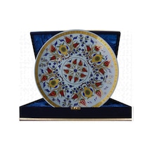 Armada Çini Prt 84 25 Cm Altın Yaldızlı Iznik Rumi Desenli Porsel