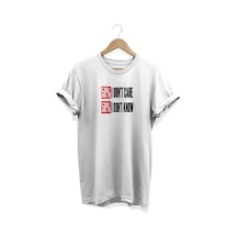 I Don't Care Baskılı Beyaz T-shirt Beyaz