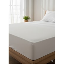%100 Organik Pamuk Premium Lastikli Çarşaf Çift Kişilik 160x200+30 Dolmabahçe Serisi Gri