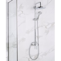 Beliani Silver Mikser Duş Seti,yağmur Başlıklı Şık Ve Dayanıklı Duş Sistemi Gri Kod 004085