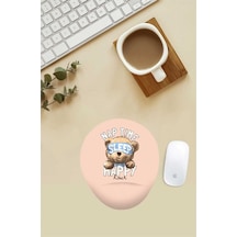 Uyuyan Teddy Desenli Bilek Destekli Mouse Pad Mousepad