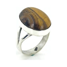 Kaplangözü Taş El Üretimi Sade Şık Kibar Gümüş Yüzük