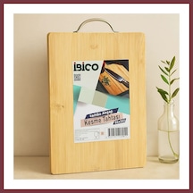 Storeşahin Bambu Kesme Panosu 24x34x1.7 Cm - Metal Kulplu Shn0720