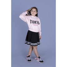 Toontoy Kız Çocuk Baskılı Etekli Takım Pudra Toontoy Kız Çocuk Baskılı Etekli Takım Pudra