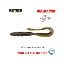 Keitech Mad Wag Slim 11.5Cm (4.5") -101 Green Pumpkin Pp. Kokulu