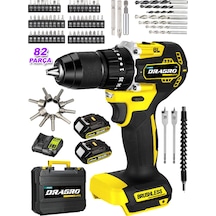 Dragro Alman DRG-799 Pro S 799 VF 30 AH Darbeli Çelik Mandren Kömürsüz Motor Çift Akülü Şarjlı Vidalama Makinesi