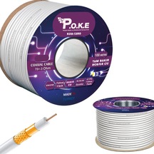 Anten Kablosu Tam Bakır Rg6/u6 64tel Cu 100mt Poke Pk-1380