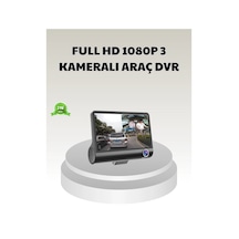 Mey İthalat Araç Dvr Kamerası 3 Lü 170 Geniş Açılı Full Hd Ve Park Destekli