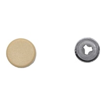 Vida Kapağı Küçük Boy Bombesiz Bej 3,5 - 3,9 - 4,2mm Yıldız Silindir Baş Vida İçin 25 Adet