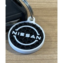 Petek Tasarım Premium Otomobil Anahtarlık - 3d Yazıcı Özel Üretim Nissan / Peugeot / Tesla Uyumlu Aksesuar