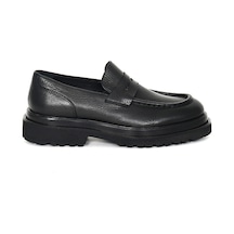 Hakiki Floter Deri Eva Taban Loafer Model Erkek Ayakkabı - Tuna 3420 Siyah