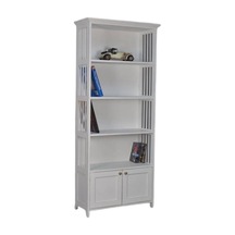 Roys-Ahsap Roys Ahşap Raflı Dolaplı Masif Beyaz Lake Kitaplık Roys-Ahsap Roys Ahşap Raflı Dolaplı Masif Beyaz Lake Kitaplık