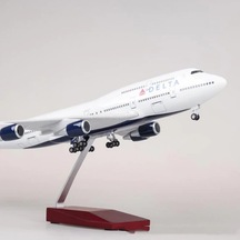 Delta Air B747 Yolcu Uçağı Model Uçak 1/160 Ölçek 47cm