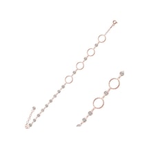 Brezza Lusso Jewelry 925 Ayar Gümüş Halka Model Zirkon Taşlı Kadın Bileklik