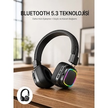 Renkli Işık Efektli Bluetooth 5.3 Müzik Kulaklığı Yeni Nesil 1