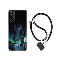 Vivo Y11S Kılıf Boyun Askılı Lost Girl 1809 Siyah