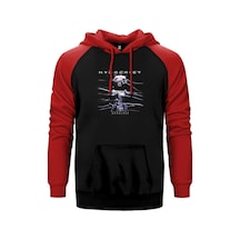 Hypocrisy Abducted Kırmızı Renk Reglan Kol Kapşonlu Sweatshirt Kırmızı