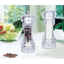 Kaya Tuzu Karabiber Baharat Öğütücü Baharat Değirmeni Tuzluk Şeffaf