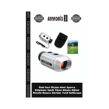 Özel Seri Ölçüm Aleti Sporcu Ekipmanı Optik Cihaz Dijital Mesafe Bulucu Dürbün 7x18 Golfscope