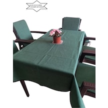 Sandalye Minderi Masa Örtüsü 6 Adet Yeşil Masa Örtüsü 120x180 Kalin Duck Kumaş 4 Cm Sünger