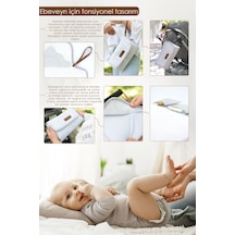 Bebek Çanta Alt Açma Minderi Alt Değiştirme Pedi, Taşınabilir Bakım Çantası, Clutch Seri, Gri Gri