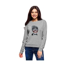 J Ker Baskılı Gri Kadın Sweatshirt