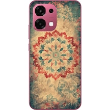 Oppo A6 Pro Uyumlu Ebru Çizgisel Baskılı Silikon Kılıf Renkli