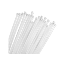 Vıvaluxe Beyaz Plastik Kablo Bağı 4.8 X 380 Mm 100 Adet , Dayanıklı Naylon Malzeme, Güçlü Tutuş, İç Ve Dış Mekan Kullanımına Uygun, Kablo Düzenleme Ve Sabitleme İçin Ideal Zip Tie Seti