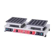 Işıkgaz Silverinox Elektrikli Çiftli Kalpli Bubble Waffle Makinesi