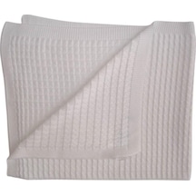 Üçgen Triko Battaniye 1052 Beyaz