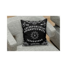 Gotik Ruh Çağırma Tahtasi Ouija Desenlı Kare Yastık Kılıfı Çok Renklı