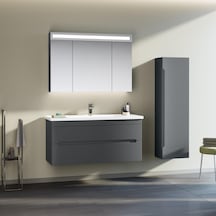 Orka Varna 100 Cm Mdf Mat Antrasit Banyo Dolabı Takımı Boy Dolabı Çok Renkli