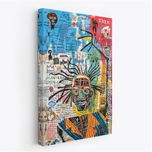 Harita Sepeti Jean Michel Basquiat Jazz King Kanvas Tablo, Jazz King Canvas Tablo-4964-35x50