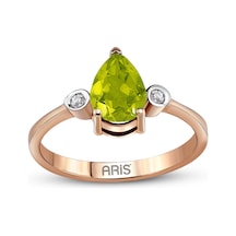 Ariş Pırlanta Peridot Damla Yüzük