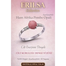 Sertifikalı Cilt Kuruluğu Denge Yüzüğü Ham Afrika Pembe Opali A Çok Renkli